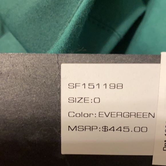 Halston Heritage Green Mini Dress - Picture 2 of 4